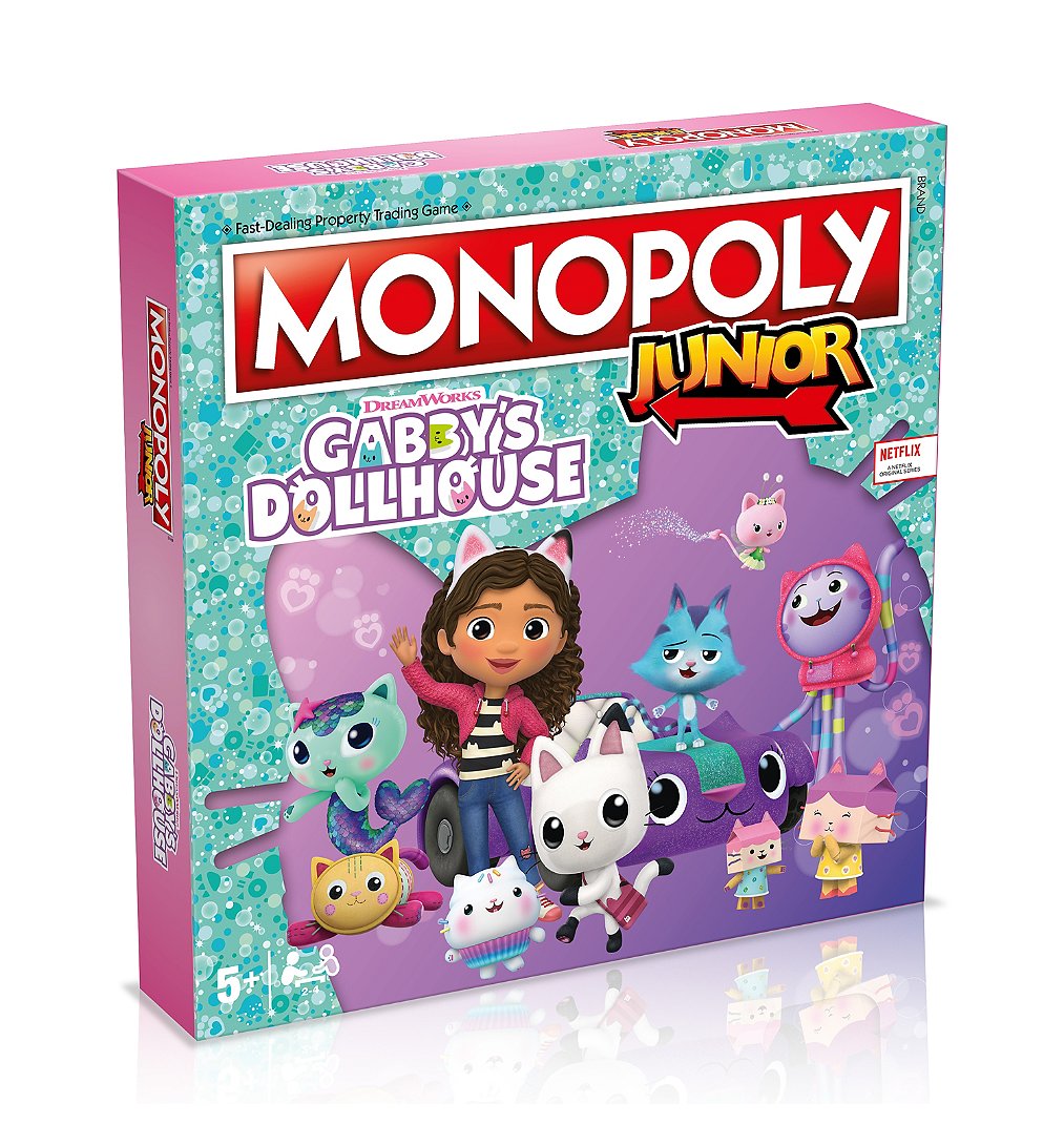 Winning Moves Monopoly Junior Gabby et la Maison Magique Gabby' Dollhouse Jeu de société Jeu de Plateau A partir de 2 à 4 Joueurs Version française - vue 8