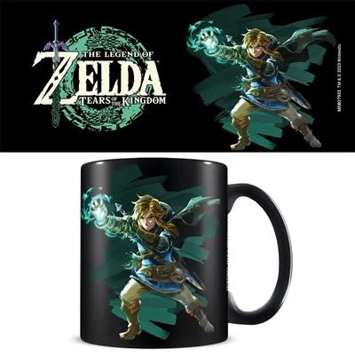 Mug ceramique Nintendo : Zelda les Larmes du Royaume - Pouvoir Sacre - Mug Noir[boîte cadeau] (315ml)