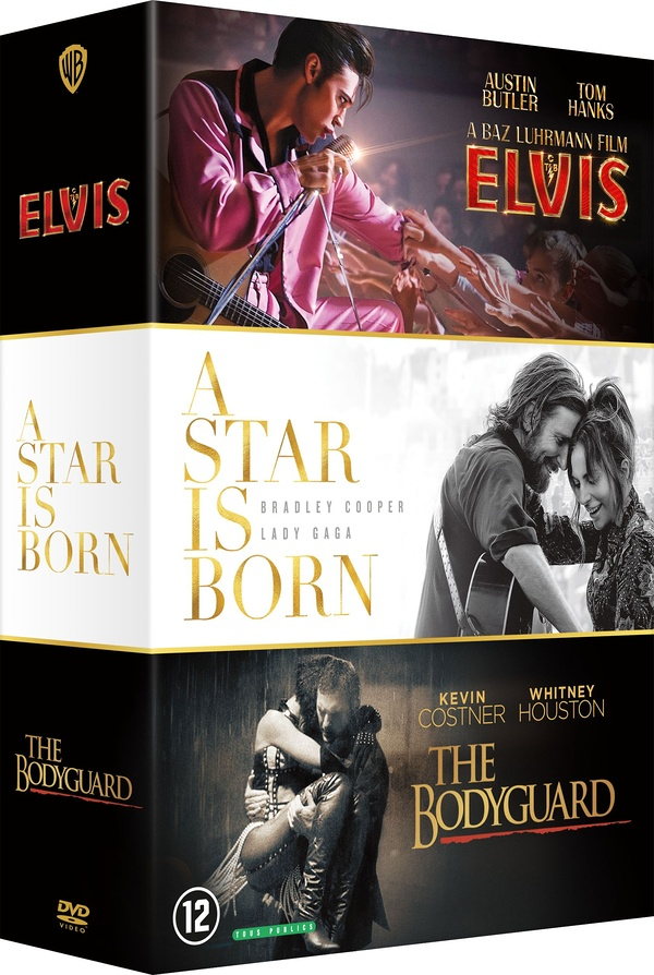 Films musicaux - 3 films : Elvis + Bodyguard + A Star is Born