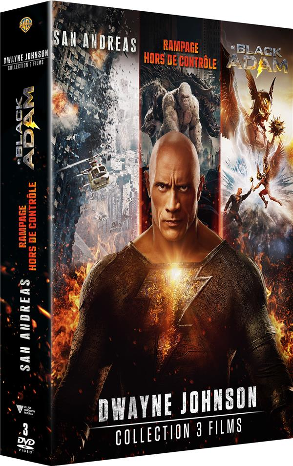 Dwayne Johnson - Coffret 3 films : Rampage - Hors de contrôle + San Andreas + Black Adam