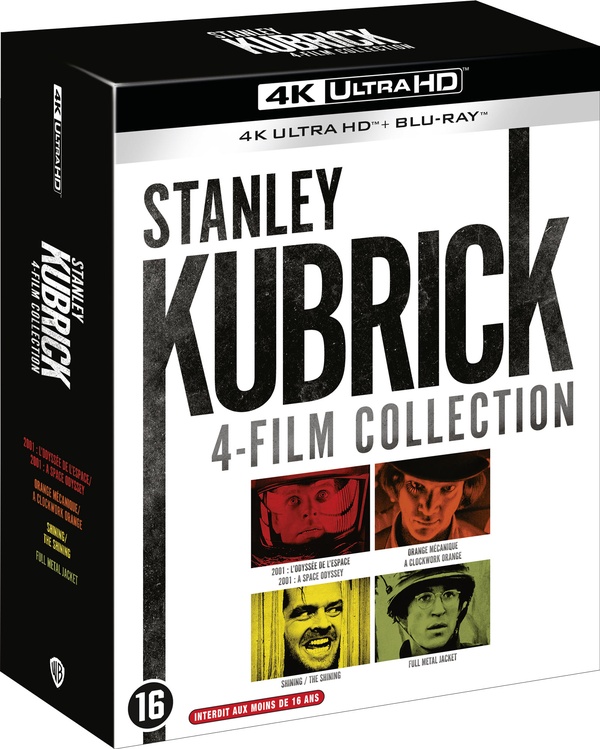 Stanley Kubrick - 4 films : 2001, l'odyssée de l'espace + Full Metal Jacket + Shining + Orange mécan