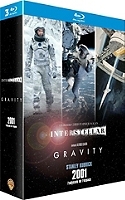 coffret espace 3 films : gravity ; 2001 l'odyssée de l'espace ; interstellar