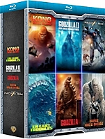 coffret 5 films : Godzilla 1 et 2 ; Kong ; rampage ; en eaux troubles/the meg ; pacific rim