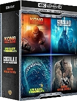 coffret 4 films : Godzilla 2 - roi des monstres ; Kong ; rampage ; en eaux troubles/the meg ; pacifi