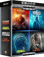 coffret 4 films : Godzilla 2 - roi des monstres ; Kong ; rampage ; en eaux troubles/the meg ; pacifi
