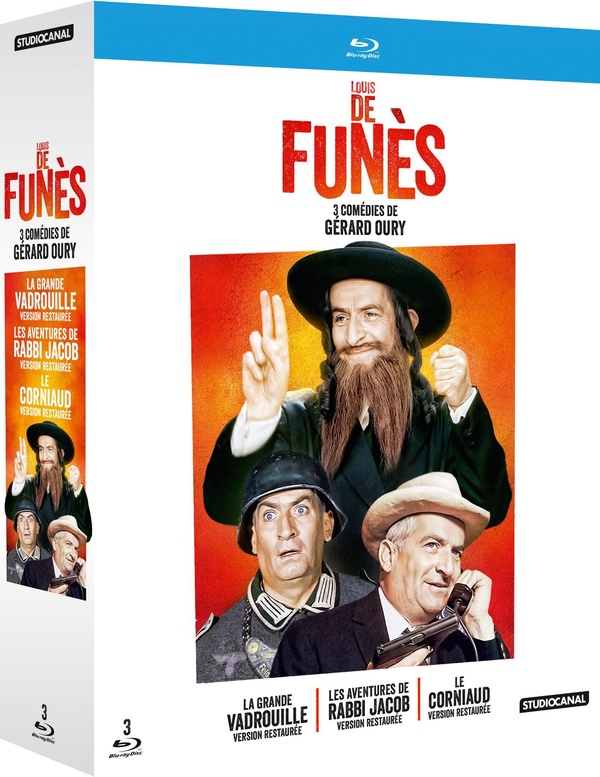Louis de Funès - 3 comédies de Gérard Oury : La grande vadrouille + Les aventures de Rabbi Jacob + L
