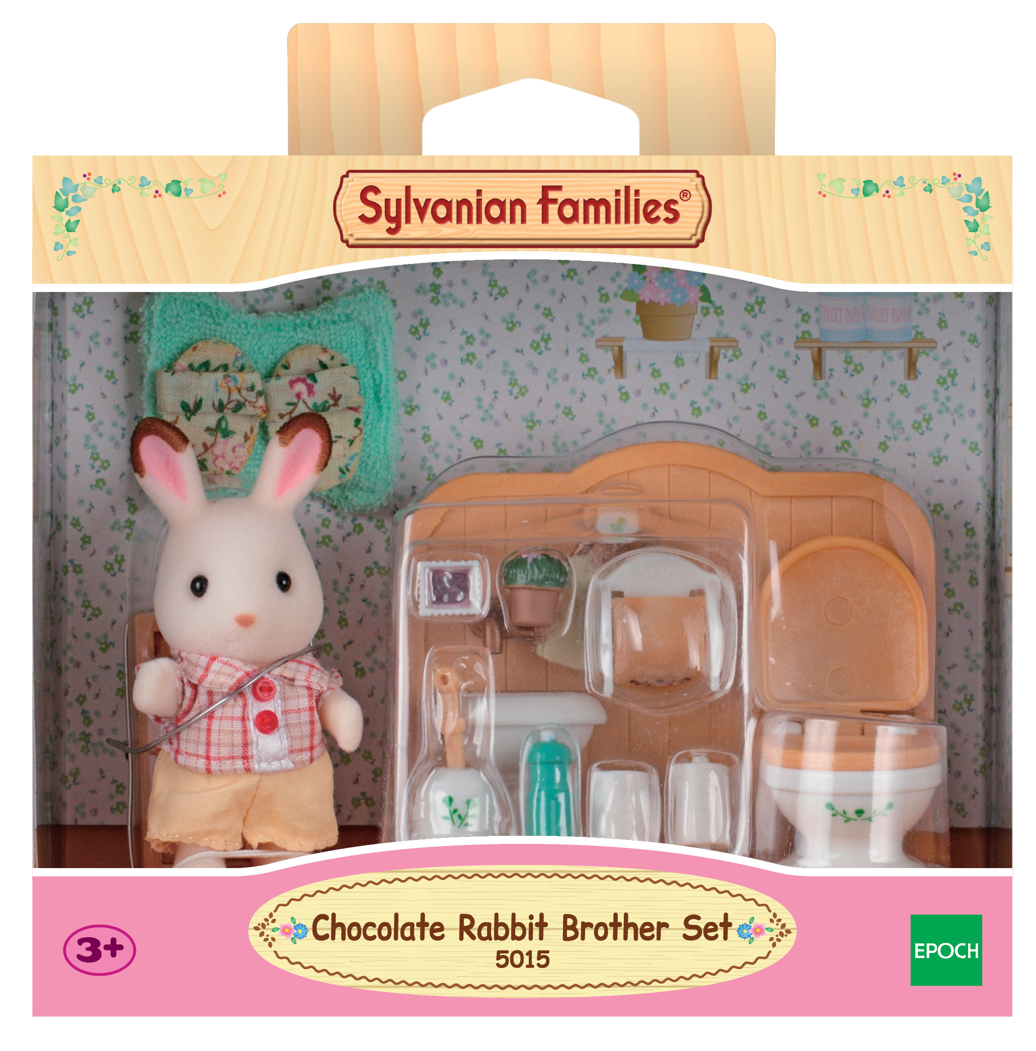Figurine Sylvanian Families 5015 – Frère Lapin Chocolat avec Toilettes et Accessoires - vue 5