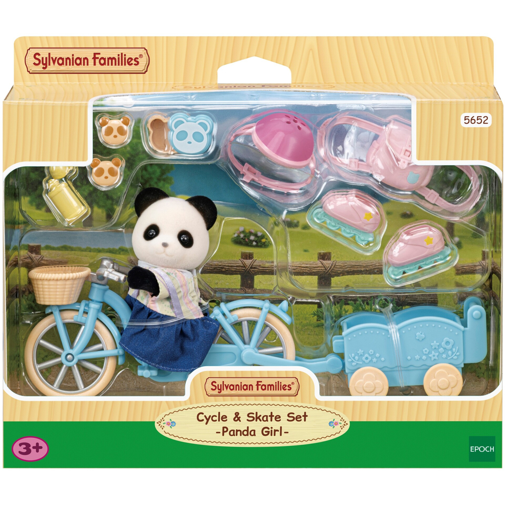 La fille panda, son vélo et sa remorque