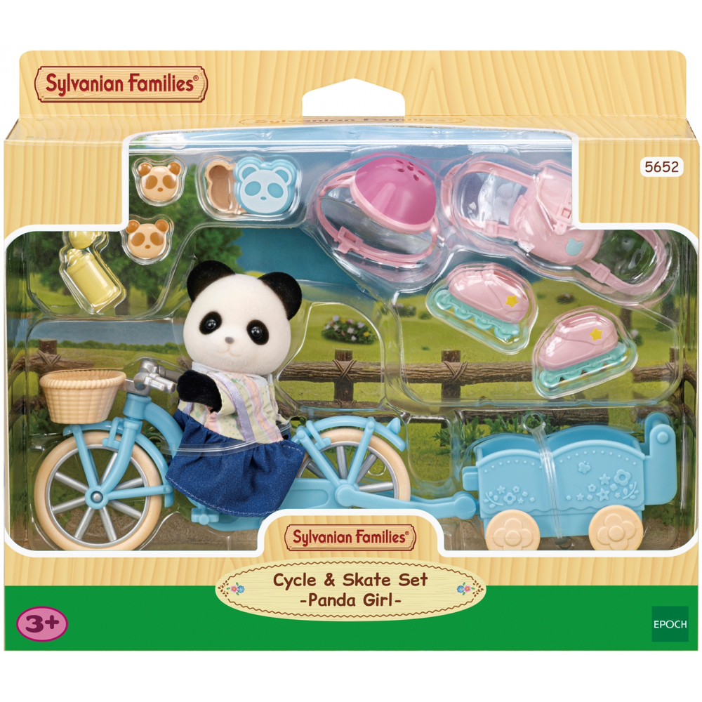 La fille panda, son vélo et sa remorque