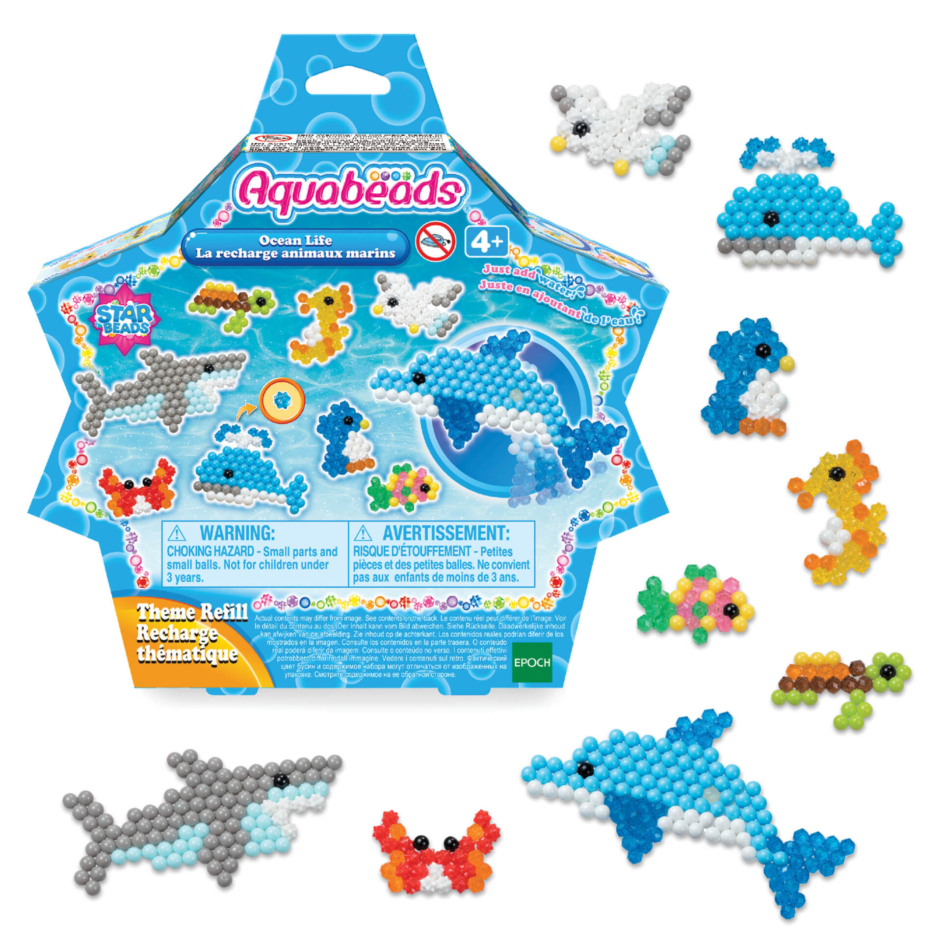 Aquabeads La recharge animaux marins Kit de loisirs créatifs Activité manuelle enfants en toute autonomie Recharge de perles qui collent avec de 'eau Jouet enfant et + 31769 - vue 10
