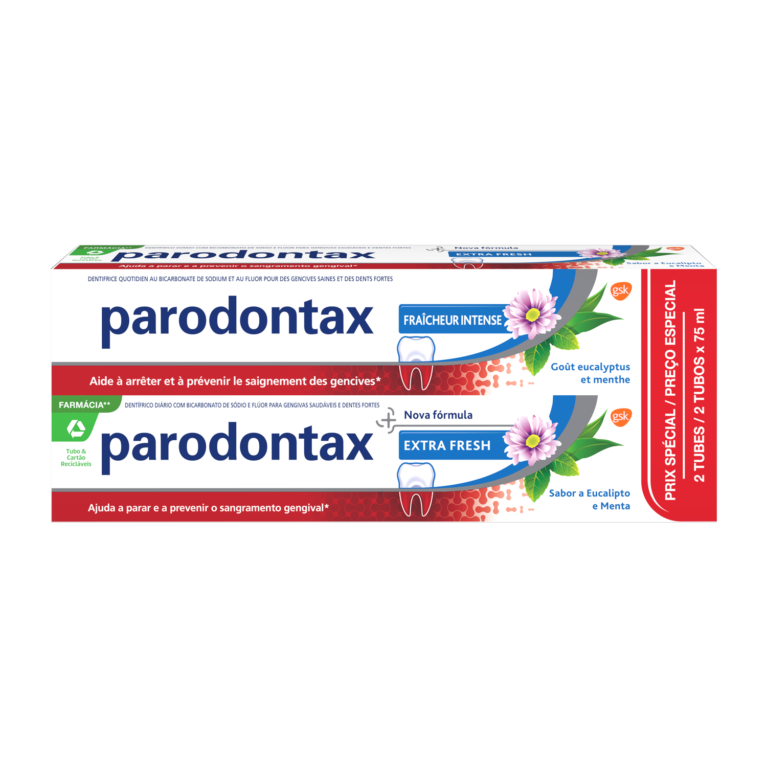 Dentifrice Complete Protection Parondontax Les 2 Tubes De 75 Ml - vue 1
