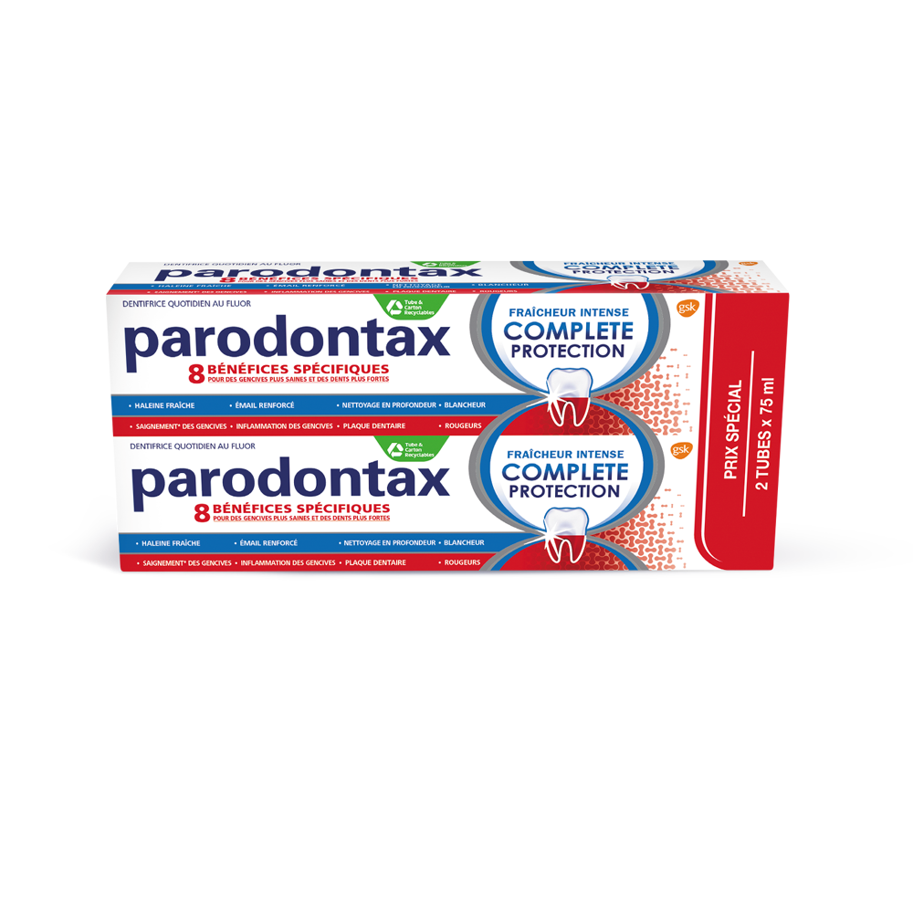 Dentifrice fraîcheur intense 2x75ml