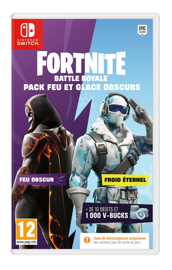Fortnite : Pack Feu et Glace Obscurs (Code in a Box) (SWITCH)