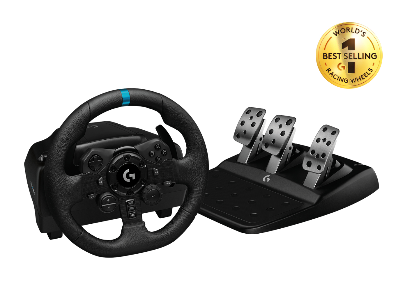 Logitech G G923 Noir USB 2.0 Volant + pédales Analogique/Numérique PC, PlayStation 4, PlayStation 5
