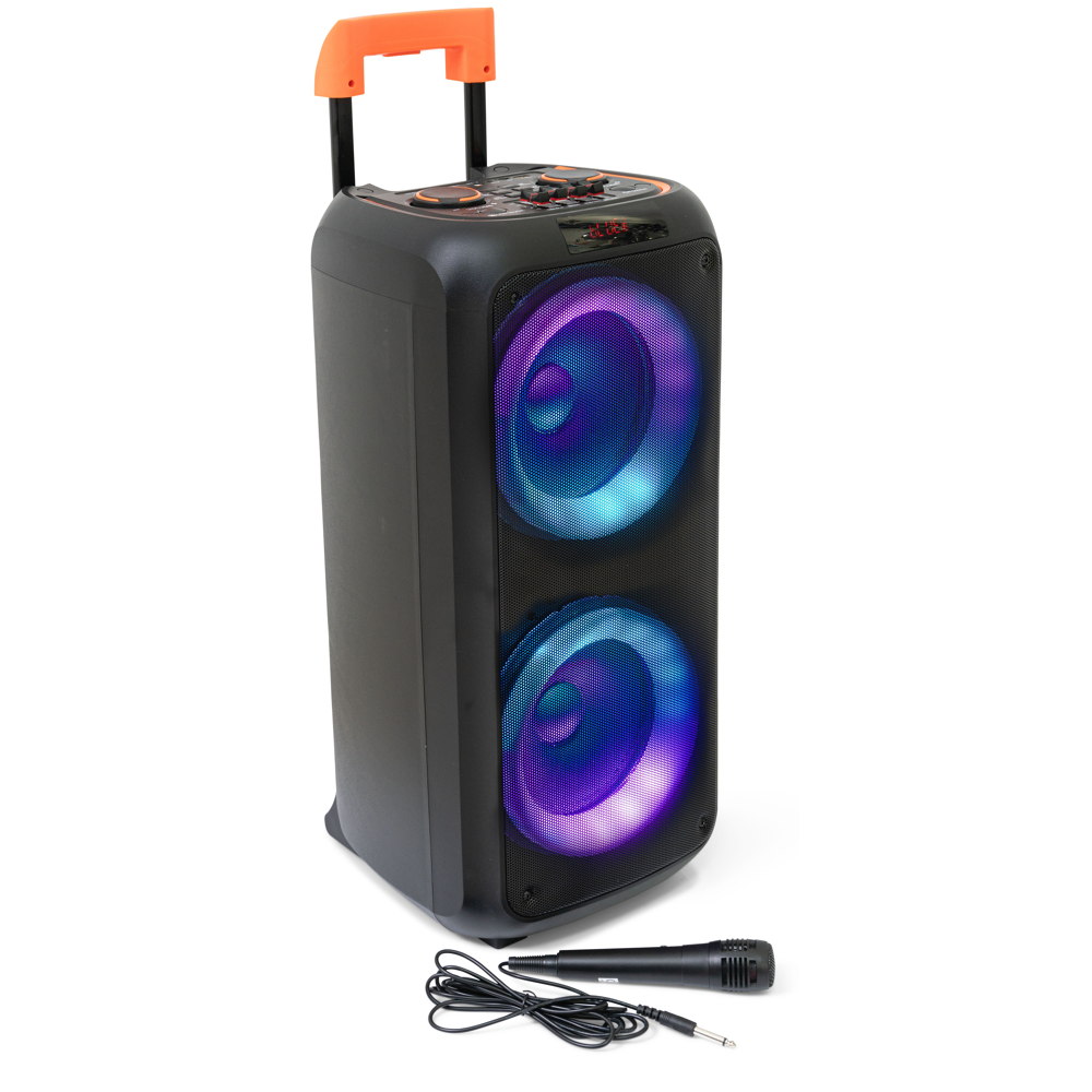 Enceinte lumineuse karaoke Boost 2 x 8/20cm 600W