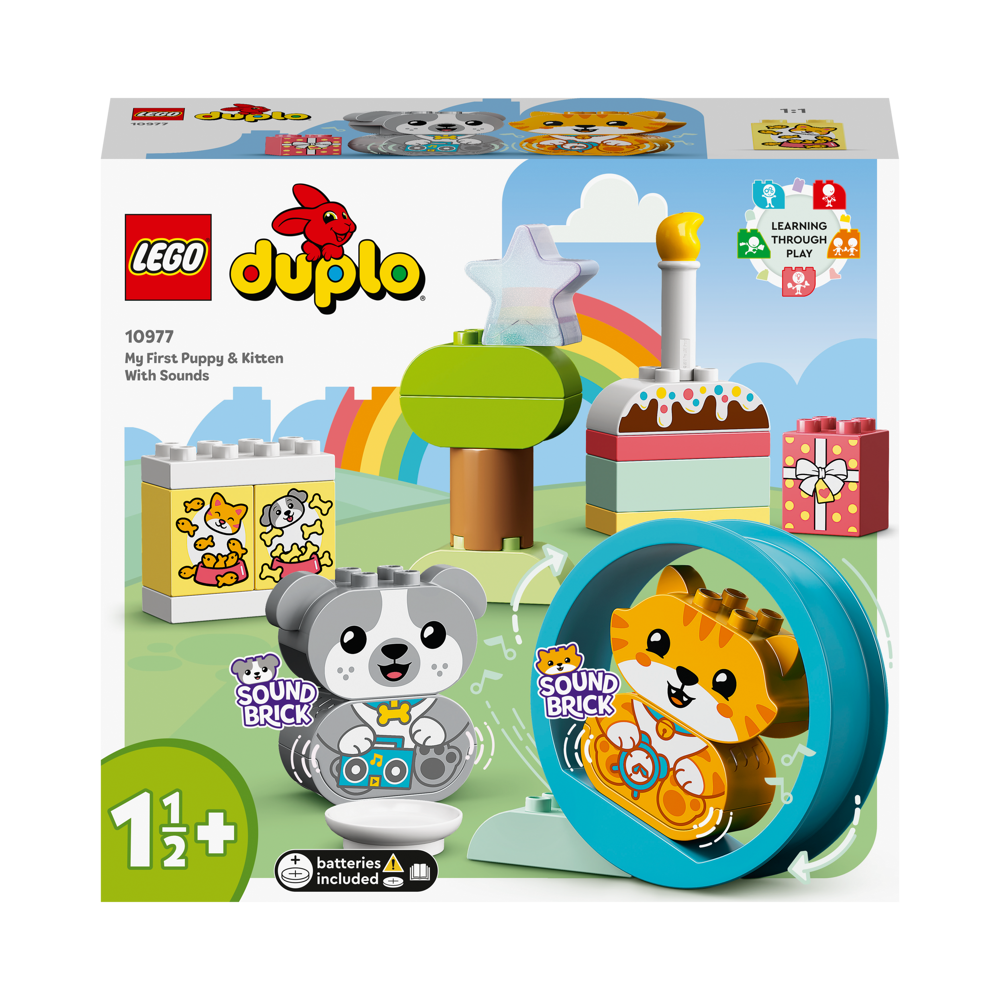 LEGO® DUPLO® Mes 1ers pas - Mes premiers chiot et chaton avec effets sonores - 10977