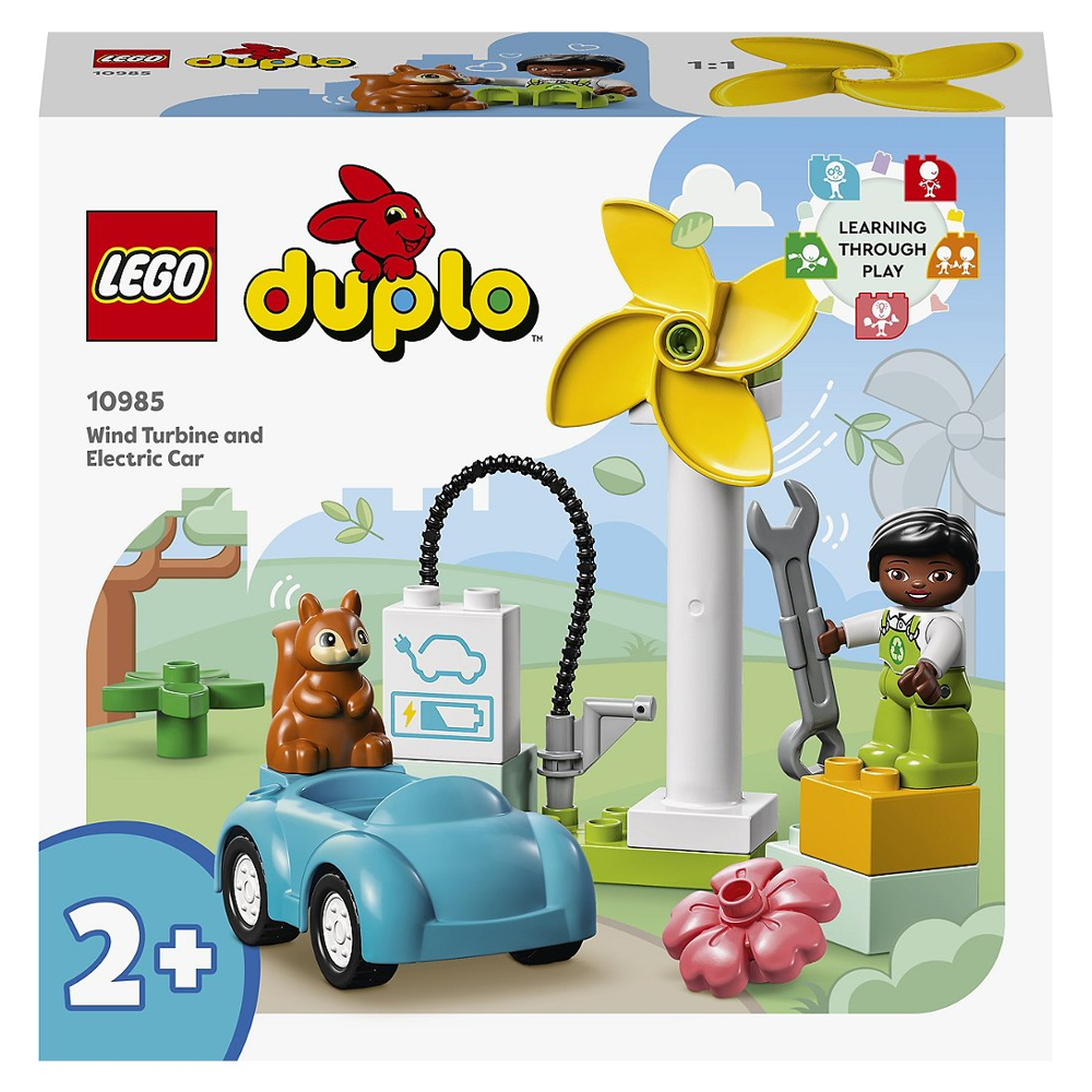 LEGO® DUPLO® Ma ville - L’éolienne et la voiture électrique - 10985