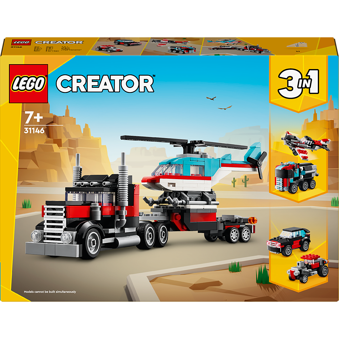 Lego Creator Le Camion Remorque Avec Hélicoptère 31146 Lego La Boîte - vue 2