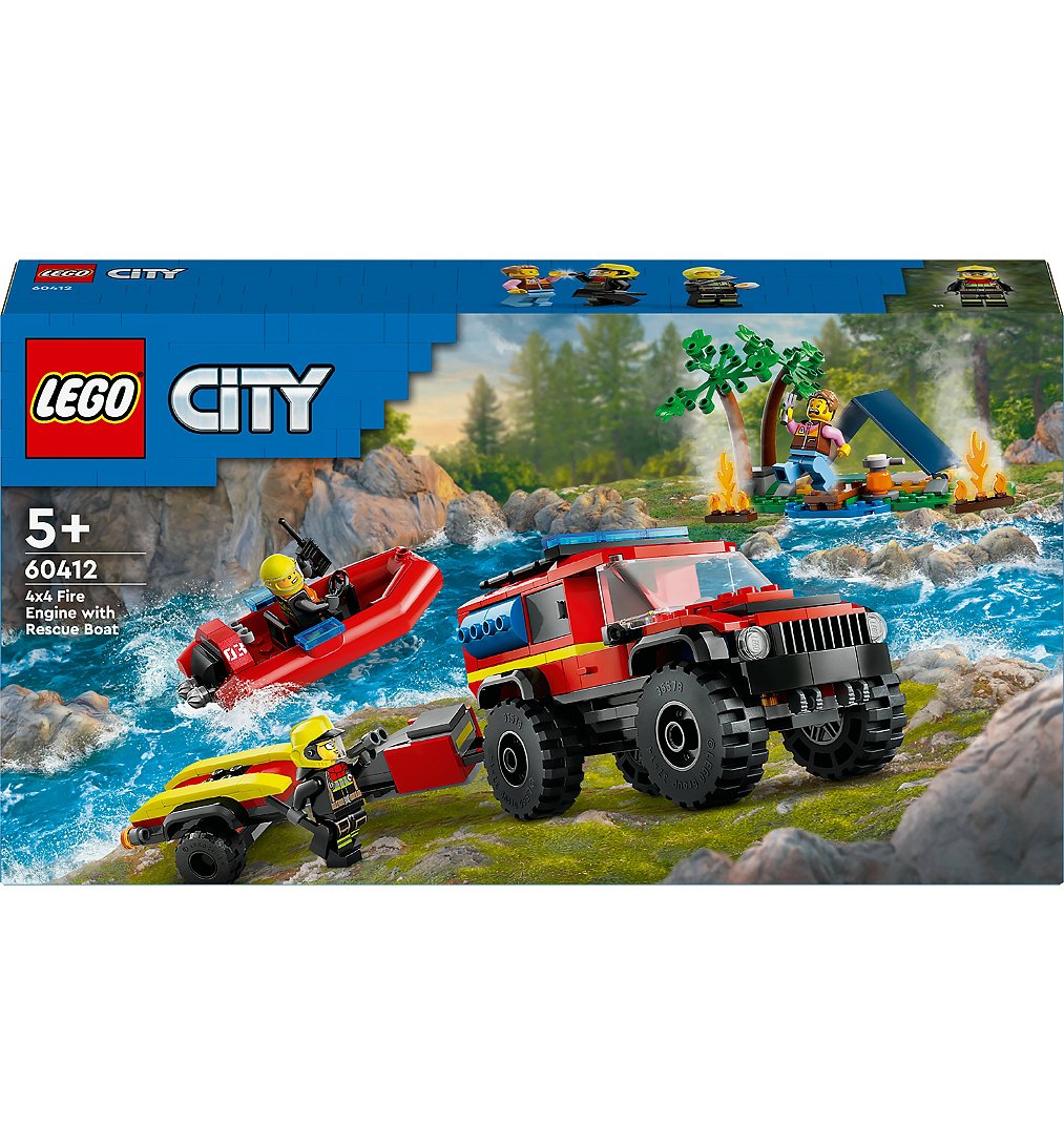 Lego City Le Camion De Pompiers 4x4 Et Le Canot De Sauvetage 60412 Lego