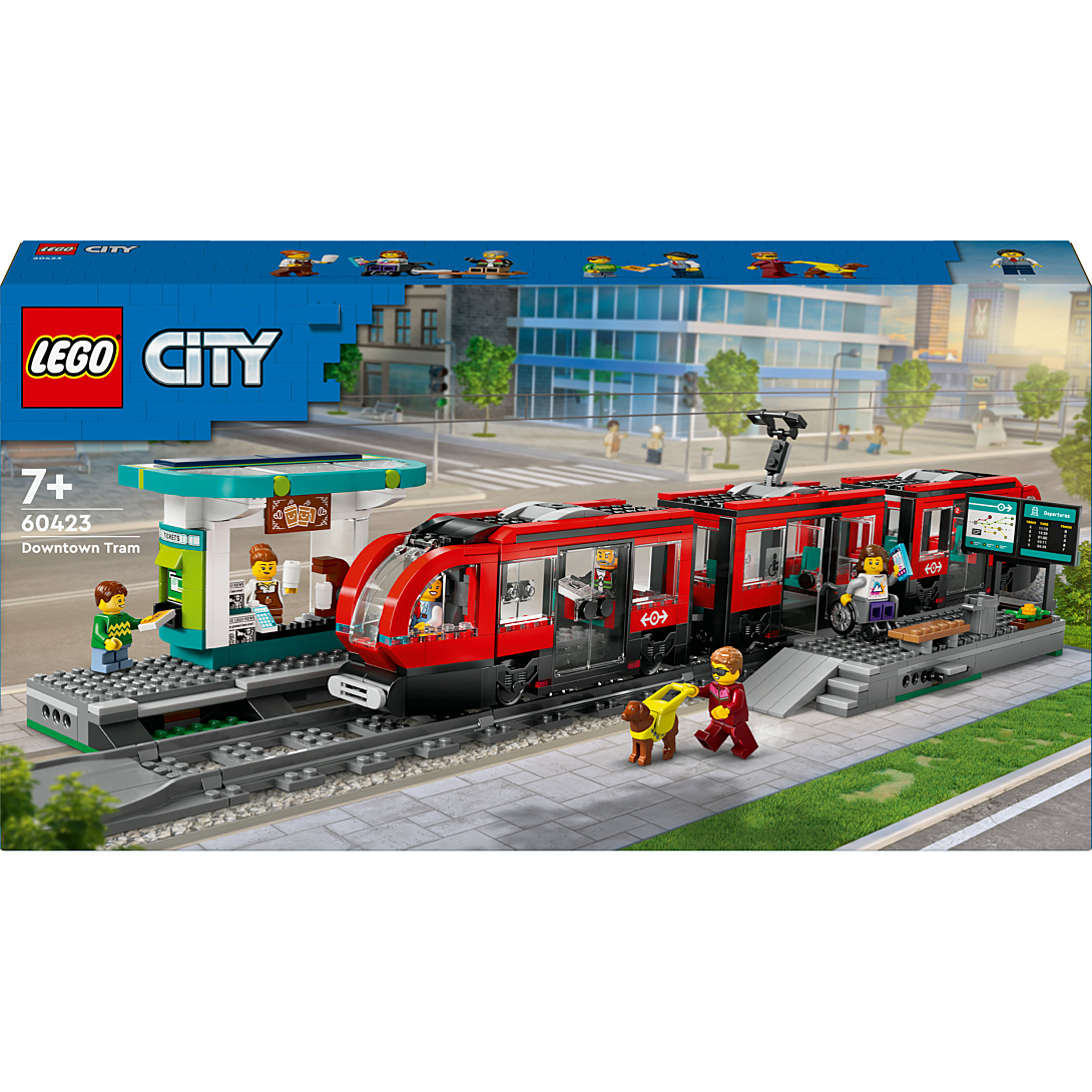 LEGO City 60423 Le tramway et la station du centre ville