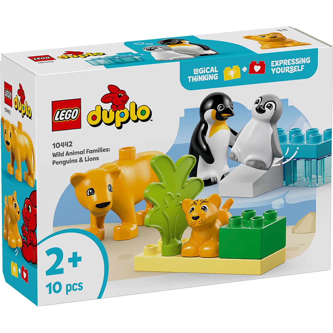LEGO® DUPLO® Ma ville Familles d’animaux sauvages : pingouins et lions 10442