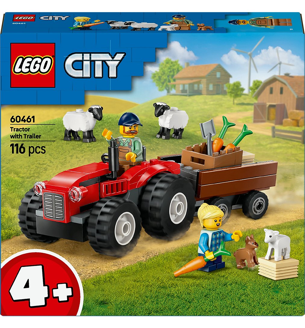 Lego City Teacteur Agricole Avec Remorque Et Moutons 60461 Lego La Boite