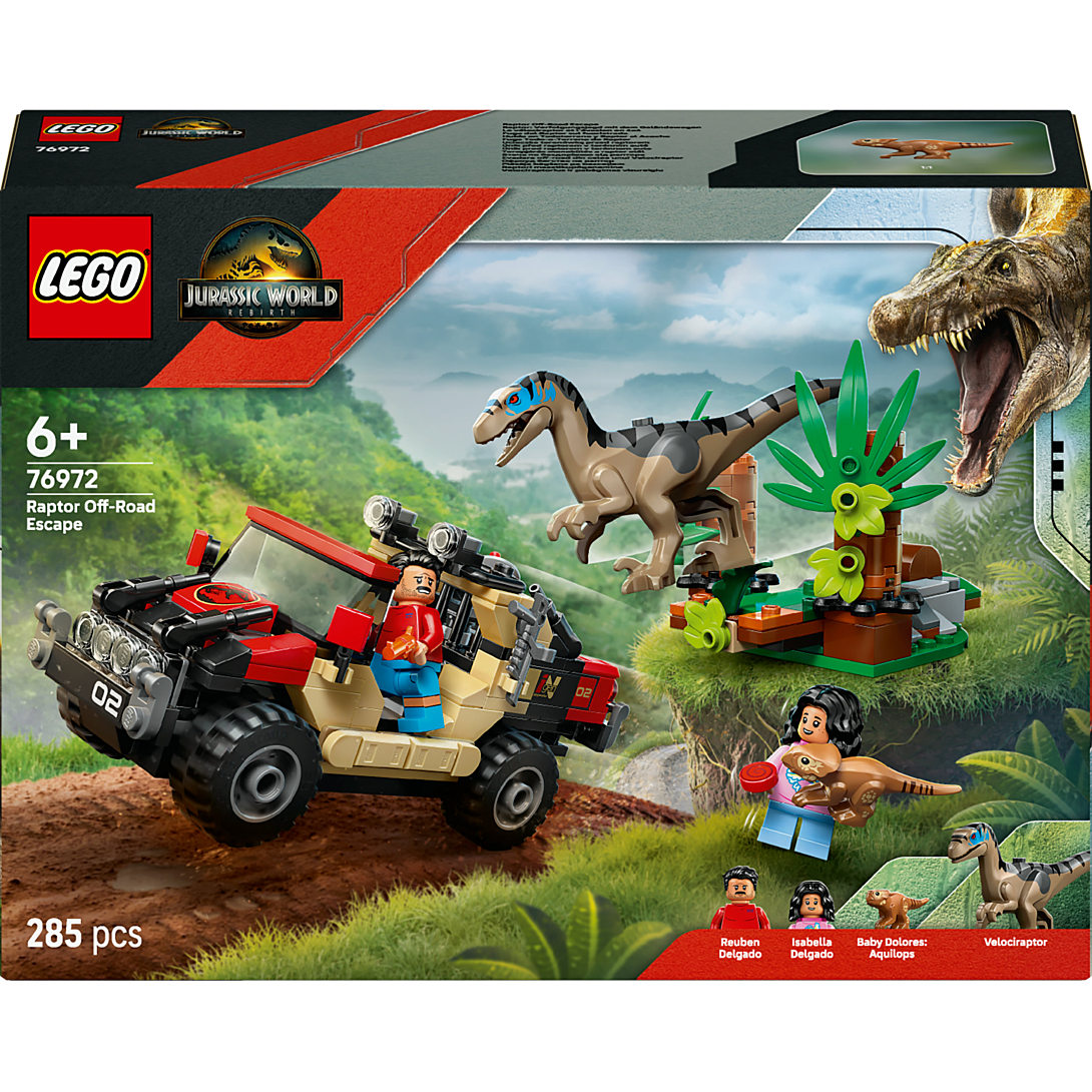 LEGO® Jurassic World 76972 Le vélociraptor et ’ évasion en 4x4 - vue 2