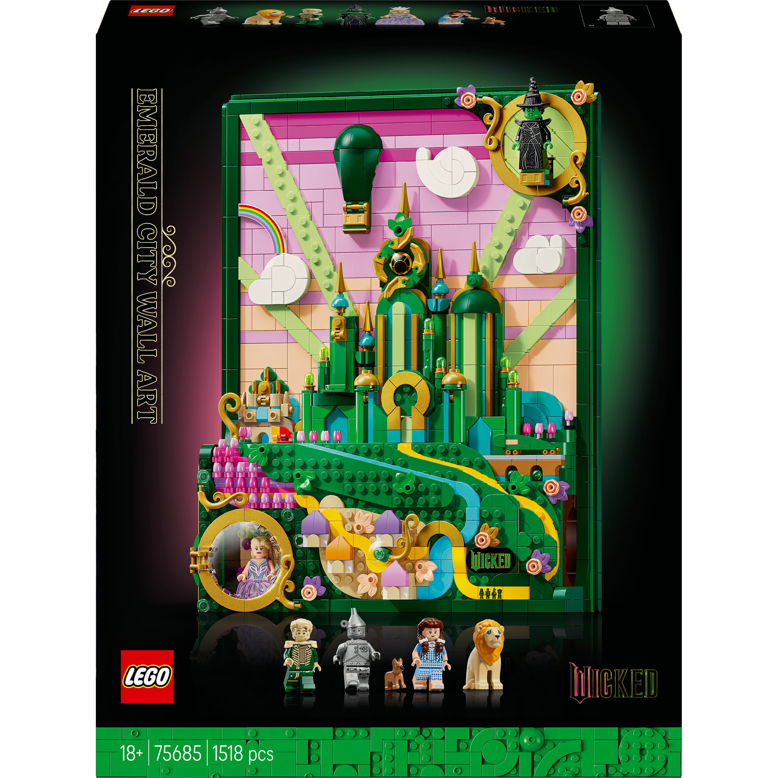 LEGO® Wicked - Tableau d’Emerald City - Décoration Fantastique - Cadeau pour Adultes - 75685