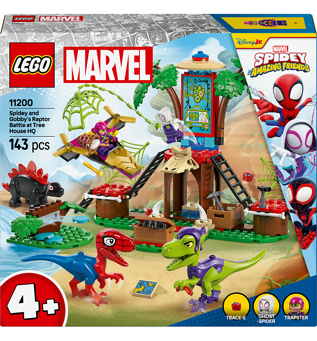 Lego Spidey Contre Le Raptor De Gobby À La Cabane Dans 'arbre 11200 Lego La Boite