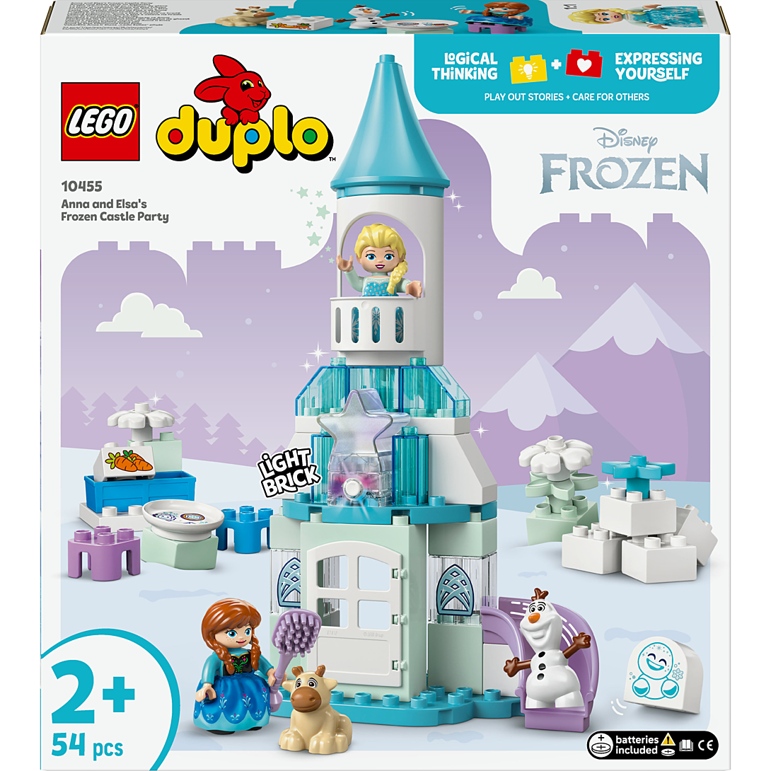 LEGO® DUPLO - Disney La Fête d’Anna et Elsa au Château de Glace, Jouet de Construction pour Tout-Petits - 10455
