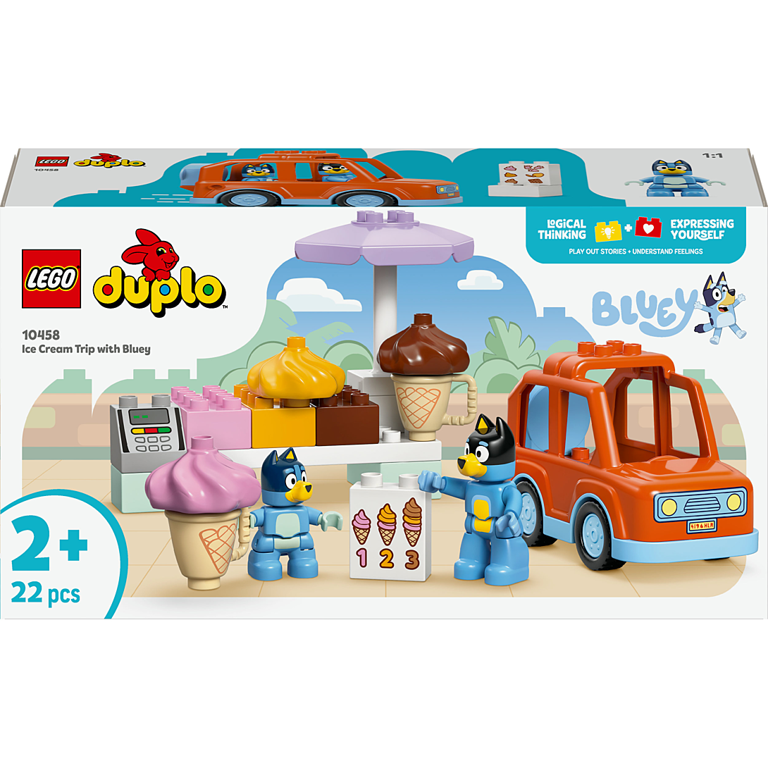 LEGO® DUPLO - Visite chez le Marchand de Glace avec Bluey, Jouet pour Tout-Petits - 10458