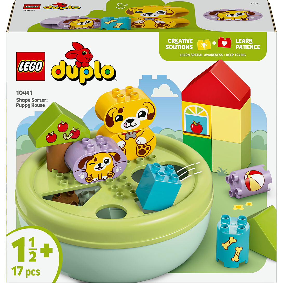 LEGO® DUPLO -  My First Trieur de Formes : la Niche du Chiot, Jouet d’Éveil - 10441