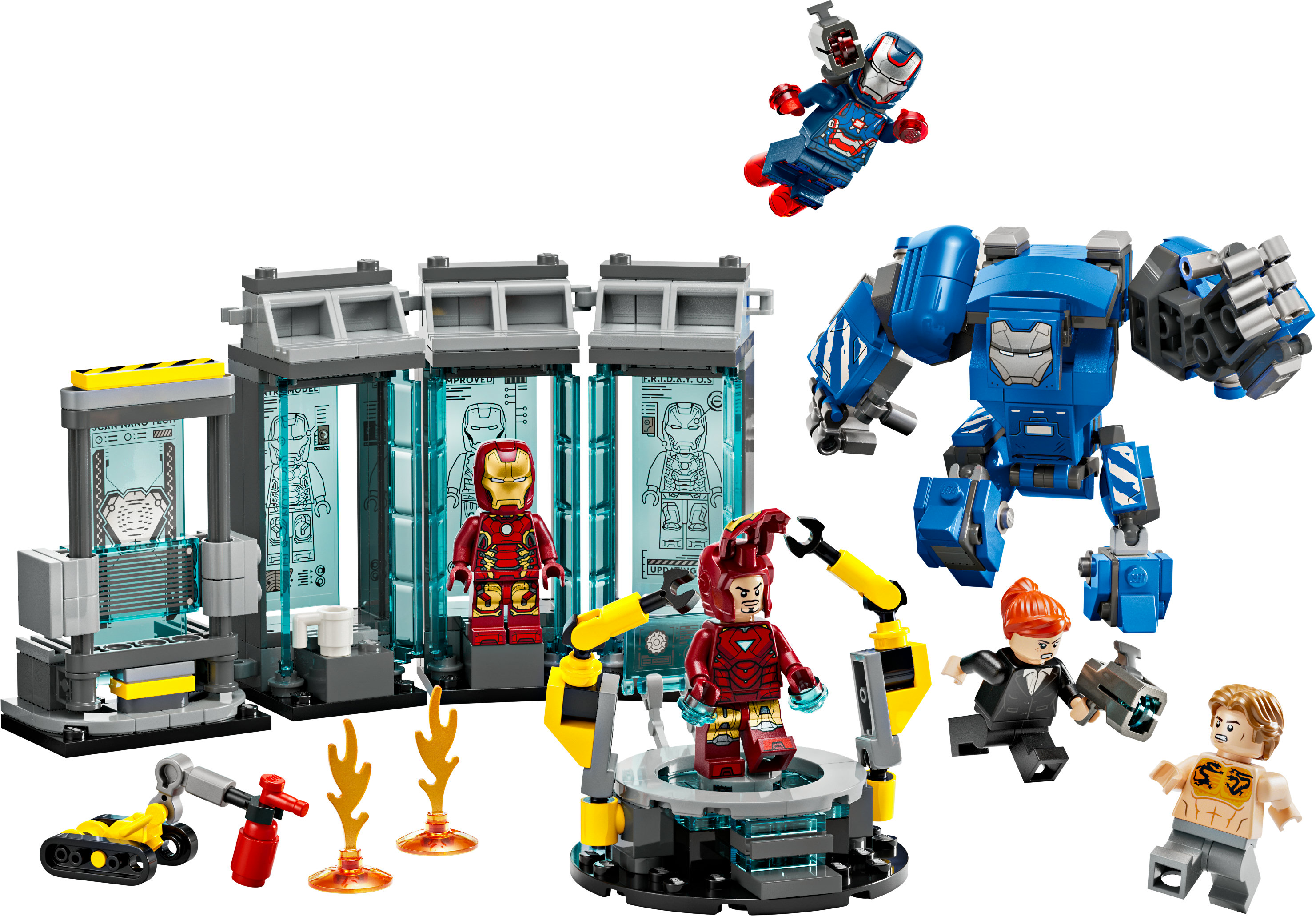LEGO Marvel 76315 Le Laboratoire d’Iron Man : la Salle des Armures Jouet garçon - vue 9