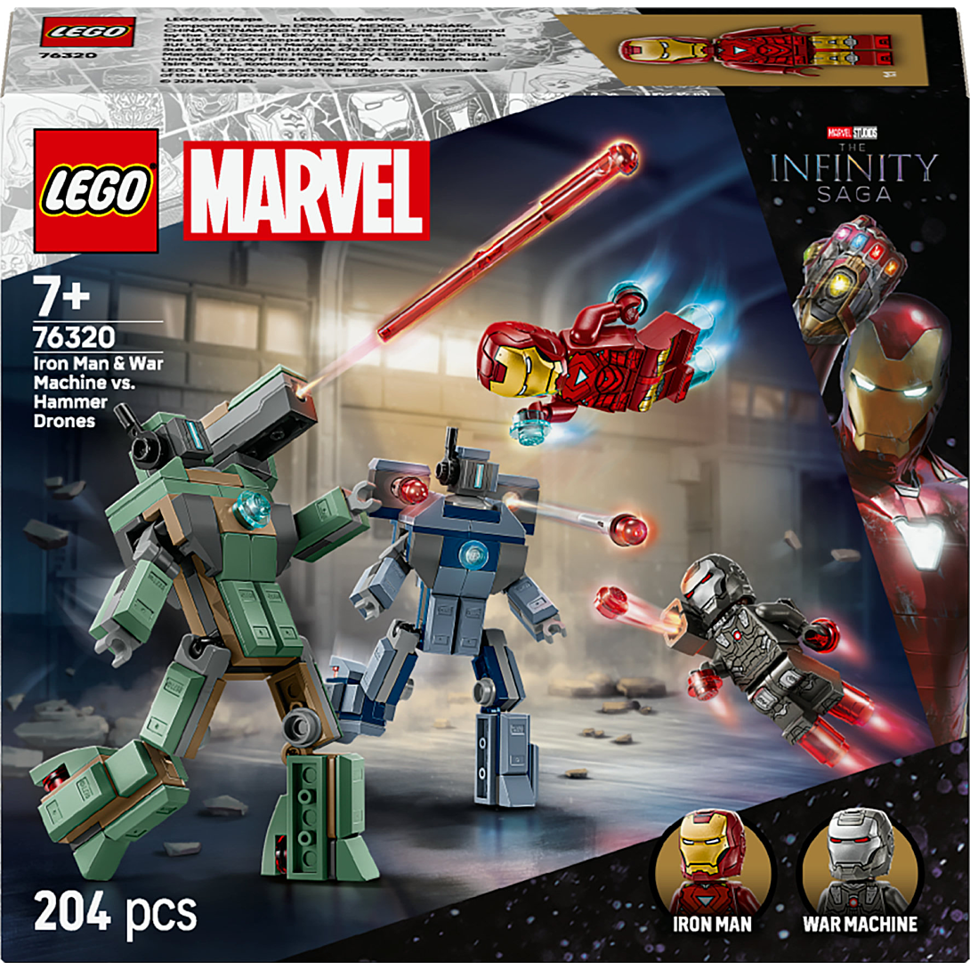 Lego Lego® Marvel - Iron Man Et War Machine Contre Les Drones De Hammer, Jeu De Construction - 76320