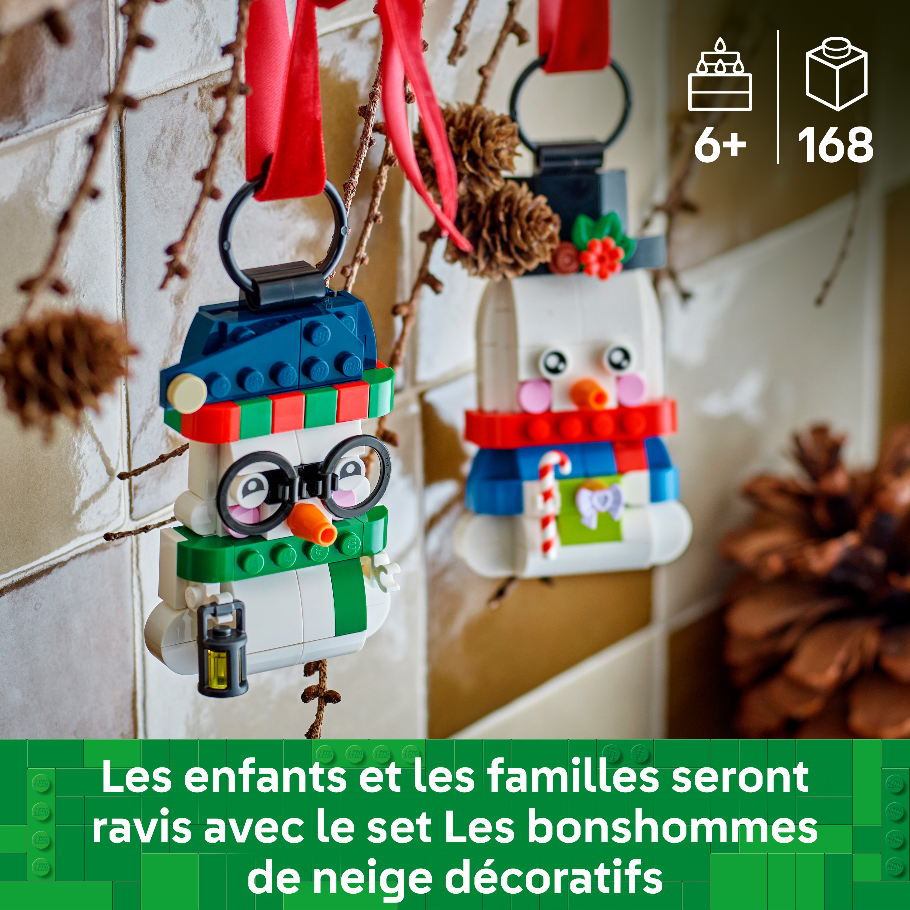 LEGO® Iconic  - Les Bonshommes de Neige Décoratifs - 40812
