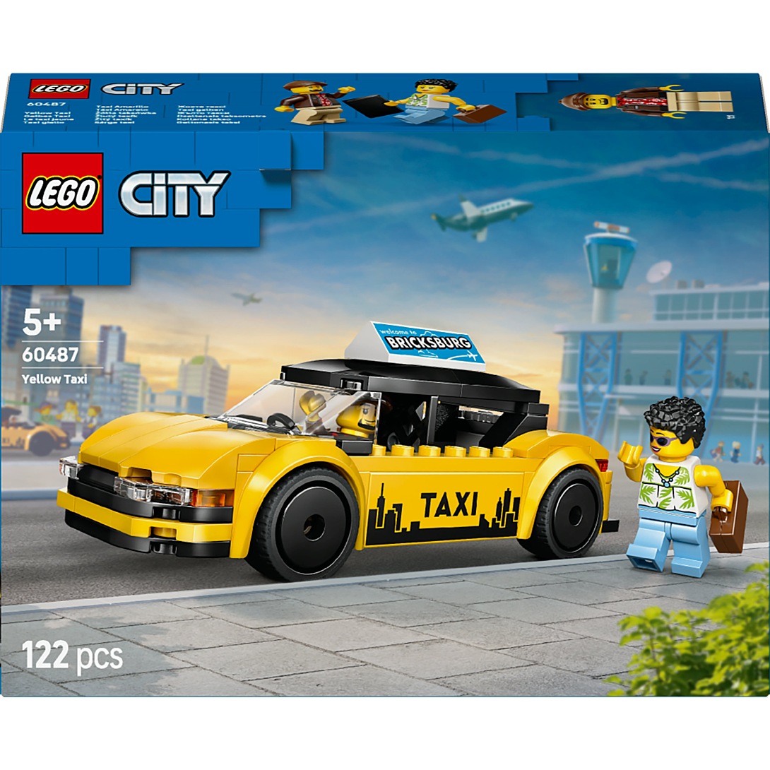 LEGO® City - Le Taxi Jaune - Modèle Réduit de Voiture avec 2 Minifigurines - 60487