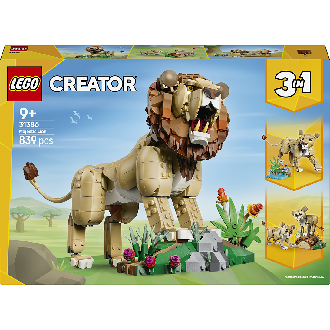 LEGO® Creator 3-en-1  Animaux Sauvages : Le Lion Majestueux - 31386
