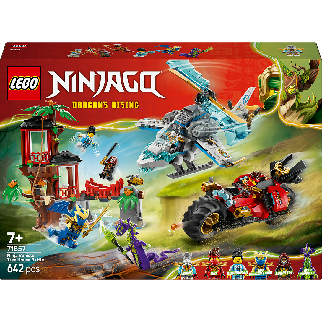 LEGO® NINJAGO - La Cabane et les Véhicules des Ninjas - Jeu 7 ans - 71857