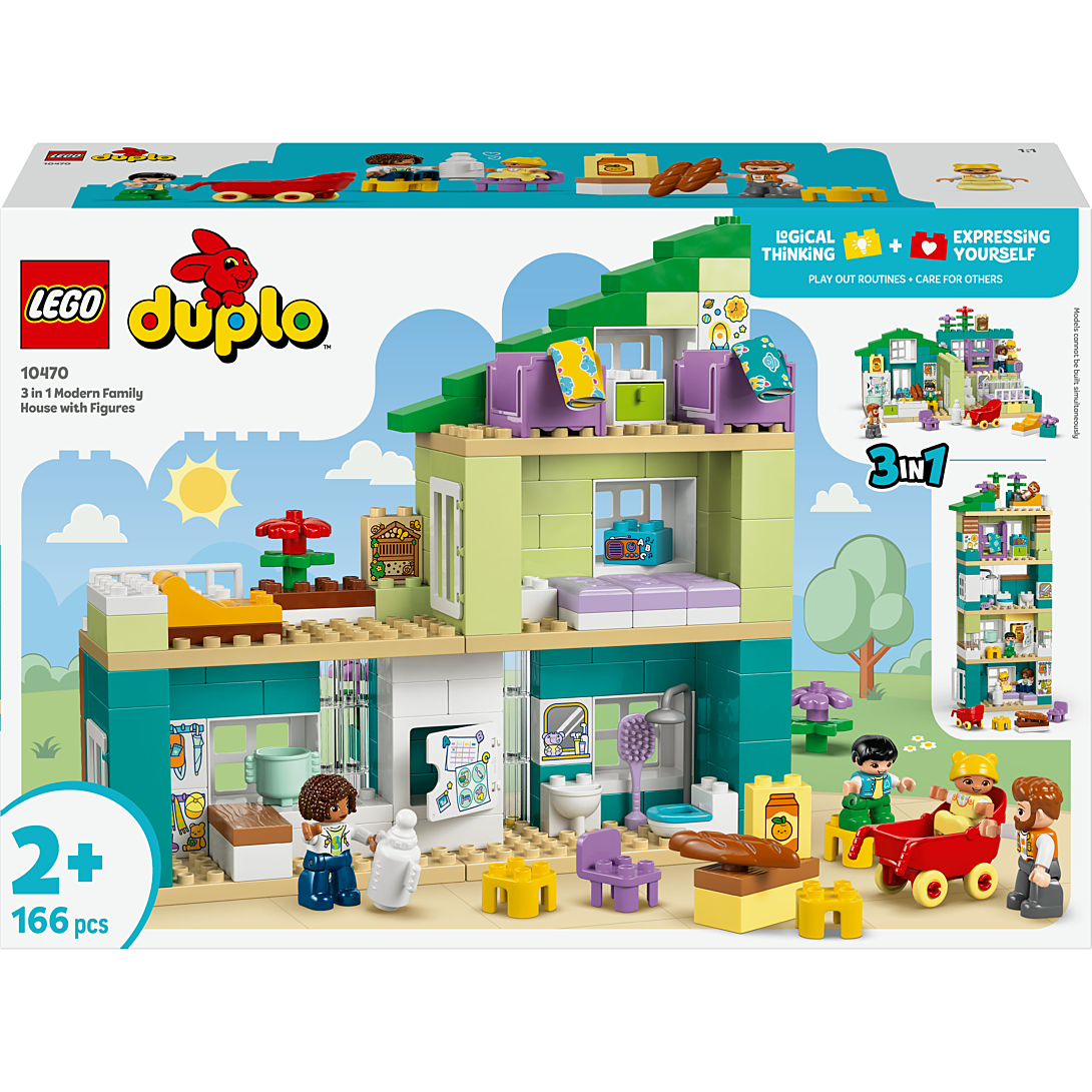 LEGO DUPLO Ma Ville La Maison Familiale Moderne 3-en-1 - Jouet 10470