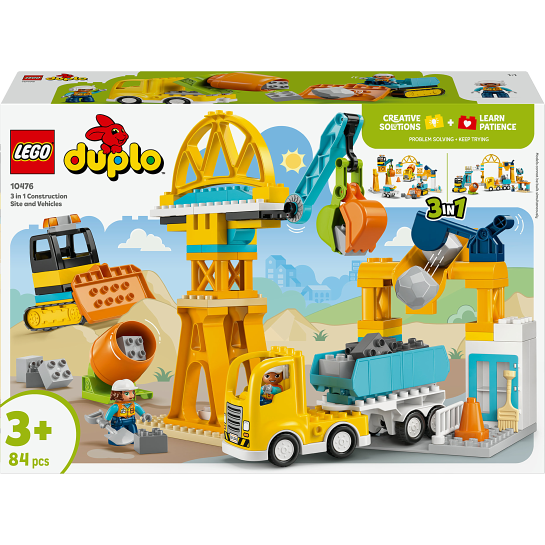 LEGO® DUPLO® Town 10476 Le chantier et les véhicules de construction 3 en 1 - vue 3