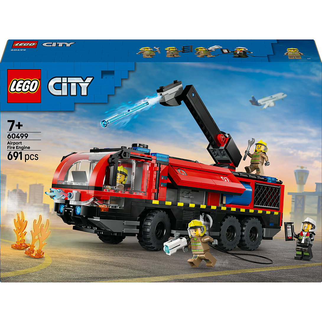 LEGO® City - Le Camion de Pompiers de l’Aéroport - Jeu de Construction de Véhicule - 60499