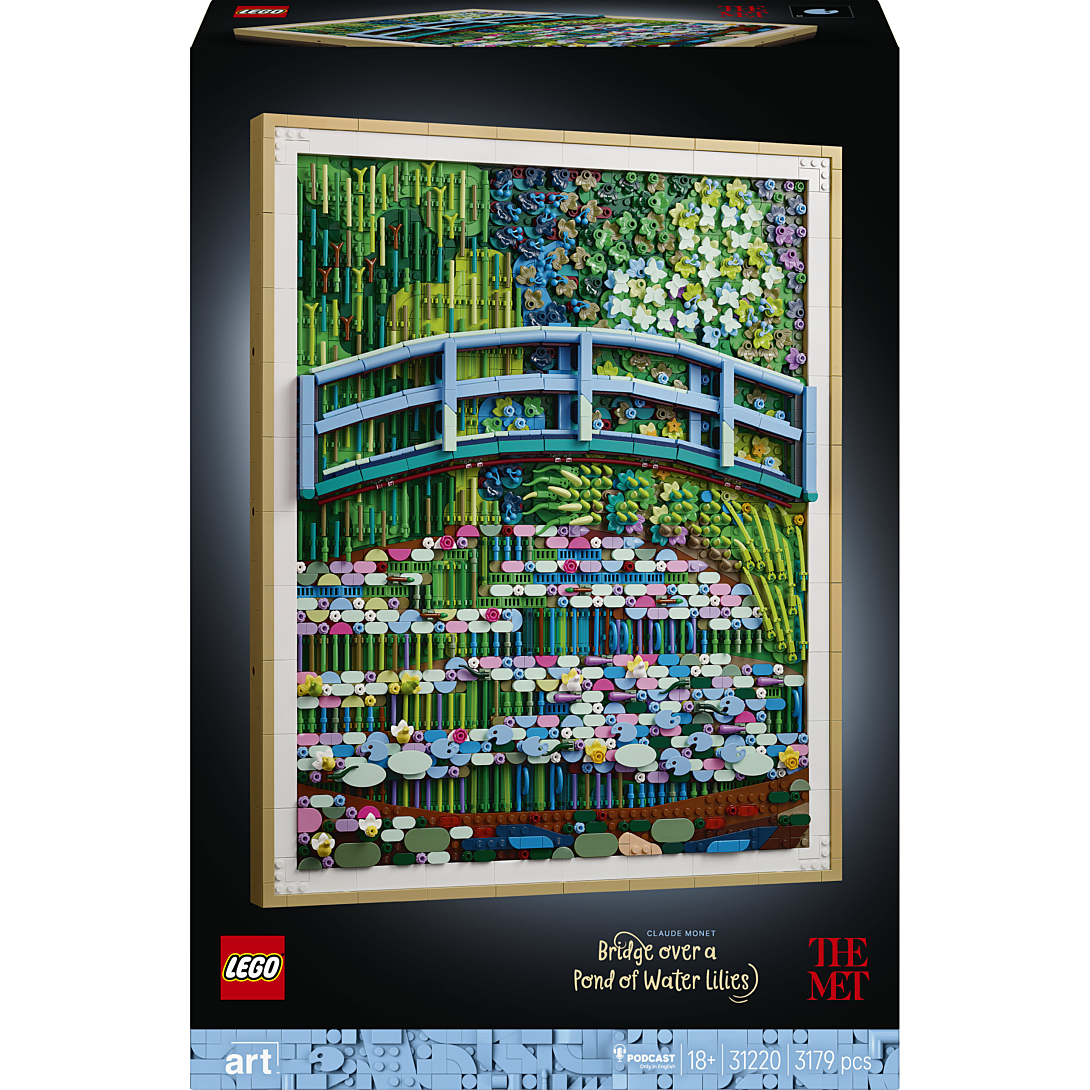 LEGO Art Claude Monet : le Bassin aux Nymphéas, Harmonie Verte - Set de Construction pour Adulte - Décoration Murale 3D pour la Maison - Maquette de