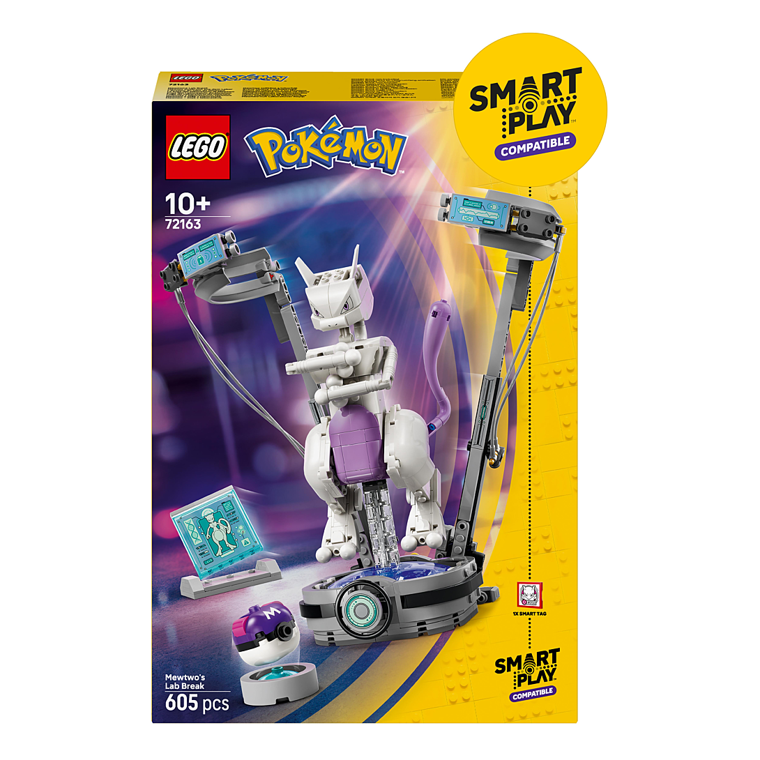 LEGO Pokémon 72163 Set de construction comaptible Pokémon SMART Play™ Mewtwo Évasion du labo Dès - vue 4