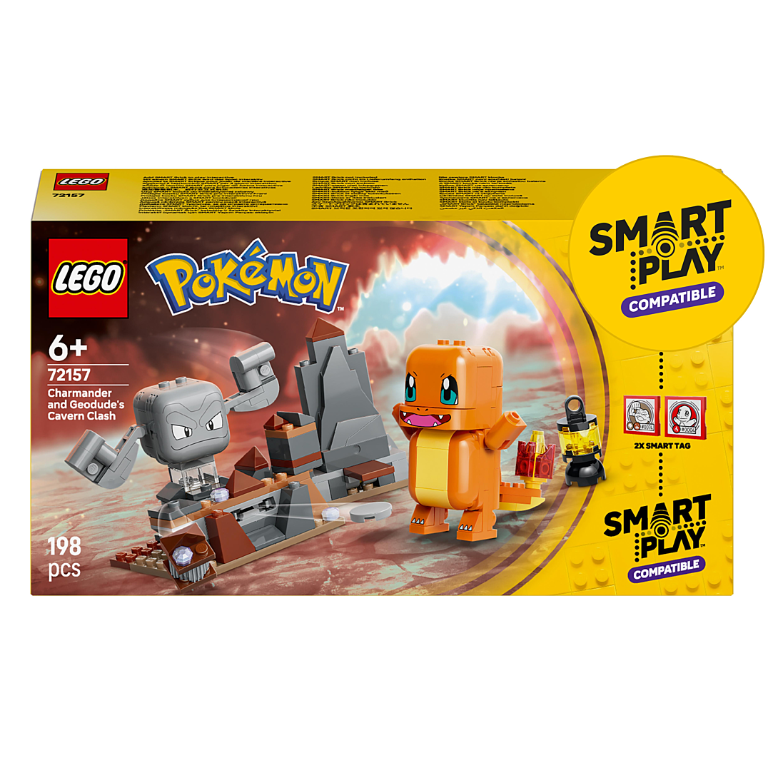 LEGO Pokémon 72157 Set de construction compatible SMART Play™ Salamèche et Racaillou Combat dans la grotte Dès - vue 4
