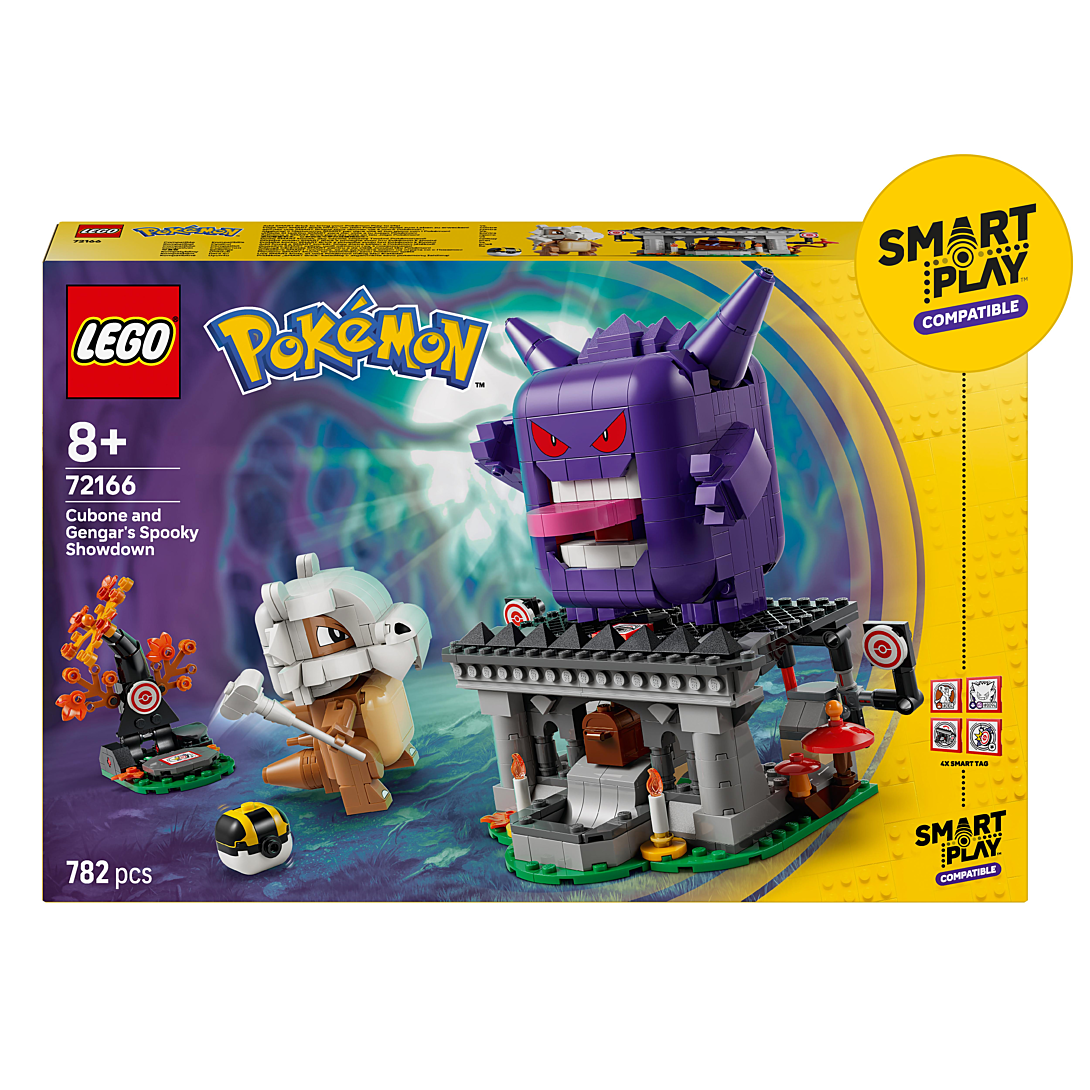 LEGO Pokémon 72166 Set de construction compatible SMART Play™ Ectoplasma et Osselait Effrayant Affrontement Dès - vue 4