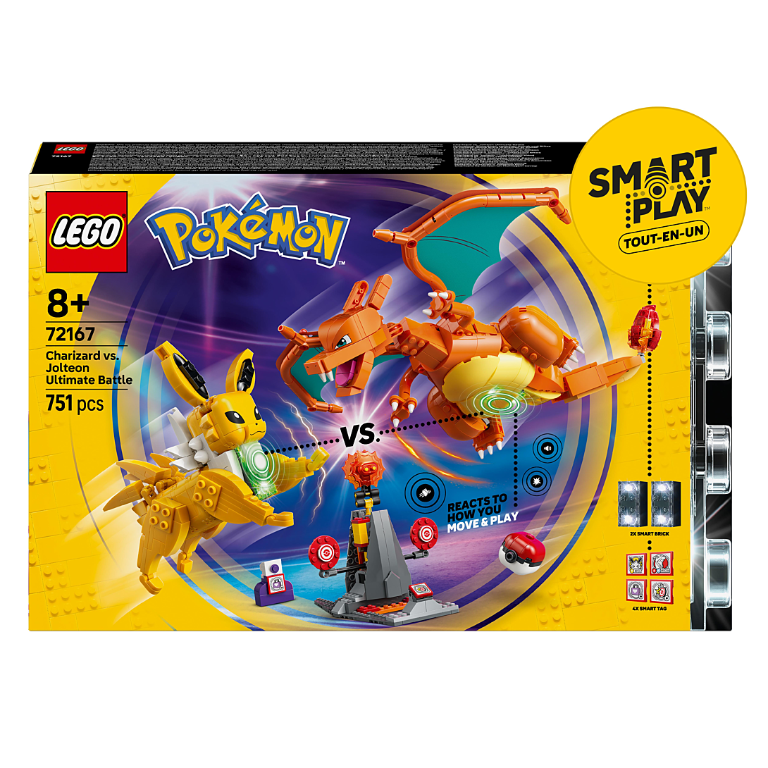 LEGO Pokémon 72167 Set de construction Pokémon SMART Play™ Dracaufeu et Voltali Combat Ultime Set Tout en un Dès - vue 4