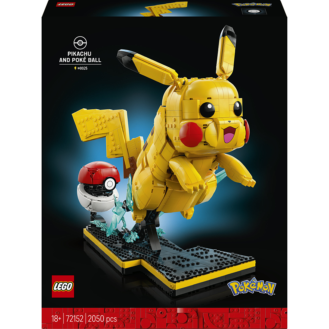 LEGO Pokémon - Pikachu et Poké Ball - Set de Construction Adulte - 72152