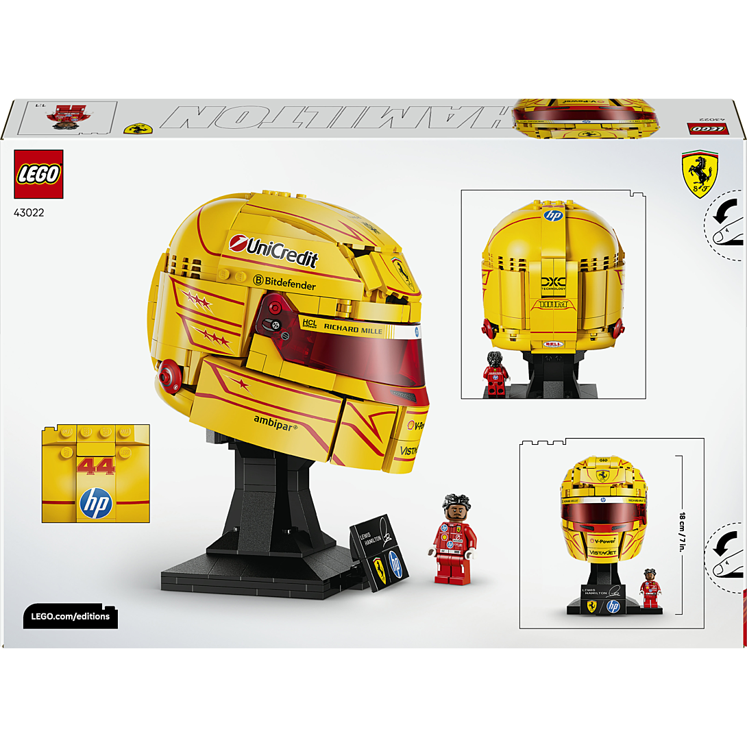 LEGO Editions Scuderia Ferrari HP Casque de Lewis Hamilton 43022 - vue 4