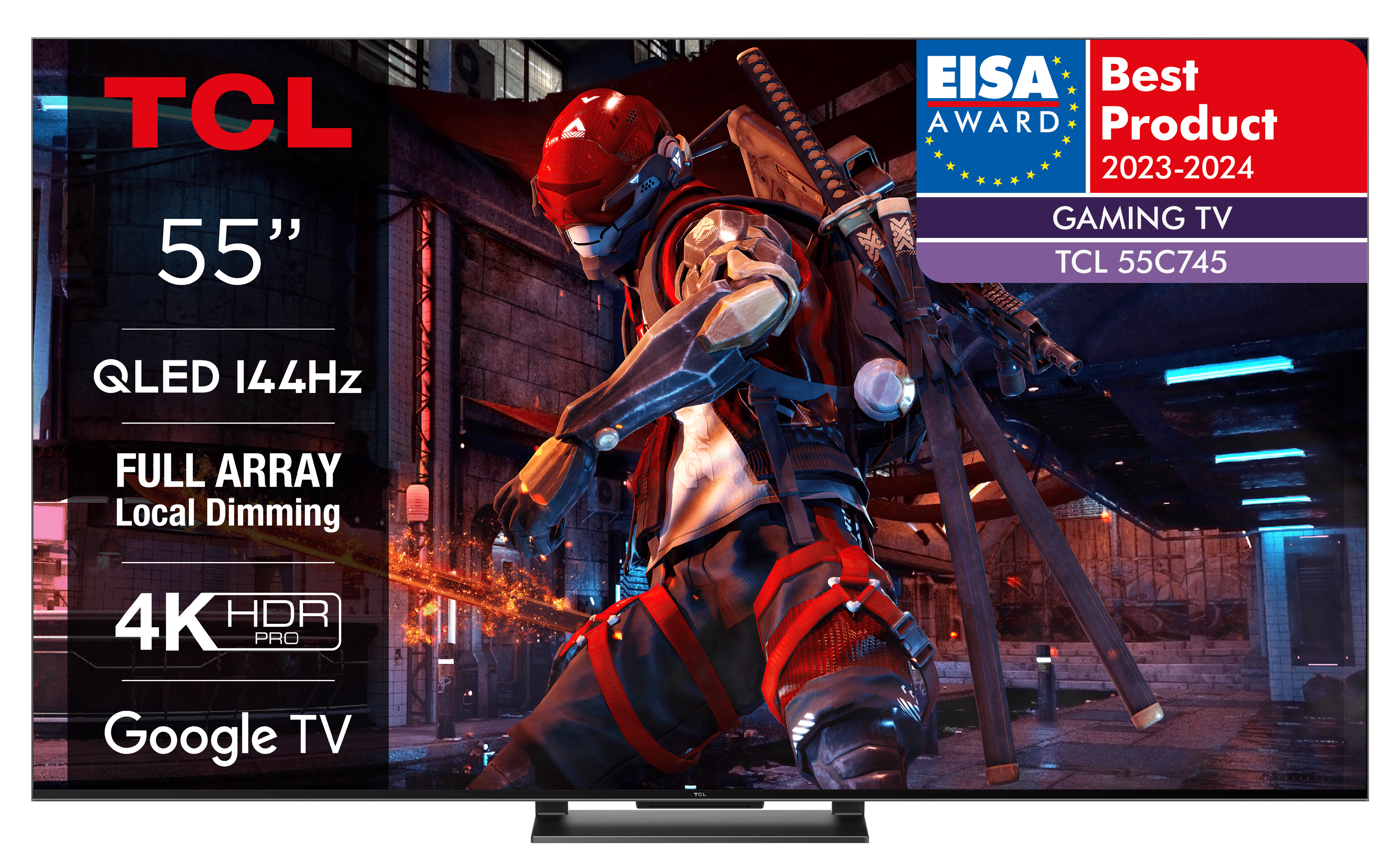 TV TCL 55C743 55 4K QLED 144hz avec Google TV Game Master PRO 2.0