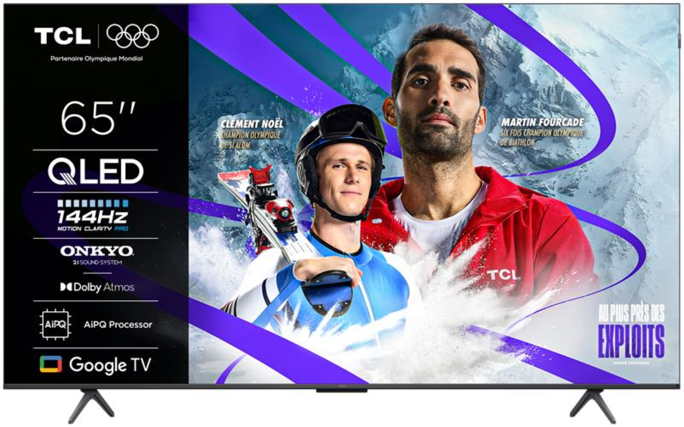 Tv Qled 4k 65 165 Cm 65p8k Tcl - vue 4